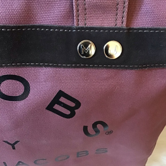 Marc Jacobs Mauve Canvas Tote Bag NEW - Picture 3 of 10